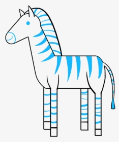 How To Draw Zebra - Cartoon Zebra Drawing Easy, HD Png Download, Free Download