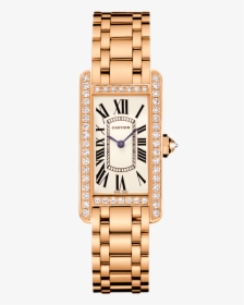 Cartier Tank Americaine Small Model Watch - Rose Gold Cartier Womens Watch, HD Png Download, Free Download