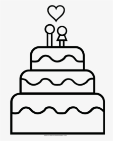 Wedding Cake Coloring Pages, HD Png Download, Free Download