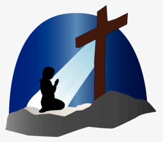 Transparent Cross Silhouette Png - Clipart Kneel At The Cross, Png Download, Free Download
