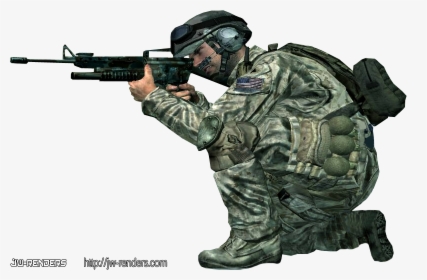 6 Usmc Assaultrifle Kneeling Render - Call Of Duty Modern Warfare Advanced, HD Png Download, Free Download