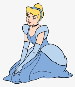 Cinderella Kneeling Clipart , Png Download - Cartoon, Transparent Png, Free Download