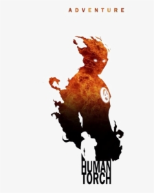 Human Torch Png Photo - Marvel Human Torch Logo, Transparent Png, Free Download