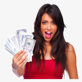 Call Us At 465-5548 - Women Holding Money Png, Transparent Png, Free Download