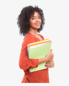 Student Holding Three Notebooks Smiles At Camera - Student, HD Png Download, Free Download