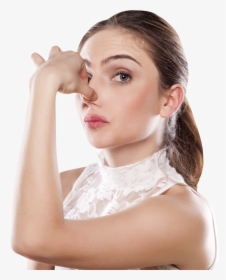 Women Holding Their Nose Png, Transparent Png, Free Download