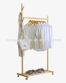 New Design Restroom Garment Rack Single Rod Metal Portable - Clothes Hanger, HD Png Download, Free Download