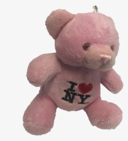 Love Ny Pink Plush Teddy Bear Key Chain , Png Download - Teddy Bear, Transparent Png, Free Download