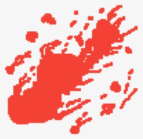 Blood Splatter By Jimmyc - Pixel Blood Splatter, HD Png Download, Free Download