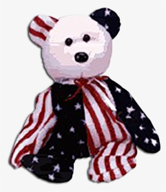 Ty Beanie Babies Spangle The Patriotic Teddy Bear Made - American Teddy Bears Beanie Baby, HD Png Download, Free Download