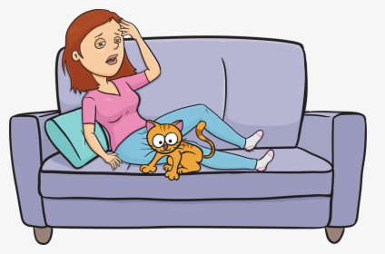 Laying On Couch Clipart, HD Png Download, Free Download
