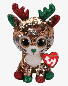 Tegan The Sequin Reindeer"  Class="lazyload Lazyload - Christmas Beanie Boos 2019, HD Png Download, Free Download