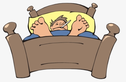 Sick Person Ill Cartoon Collection Transparent Png - Animated Sick In Bed, Png Download, Free Download