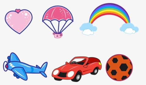 Parachute Clipart Rainbow, HD Png Download, Free Download