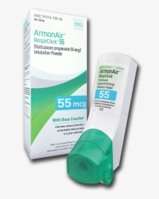 Armonair 55mcg Packaging Enlarged - Armonair Respiclick 55 Mcg, HD Png Download, Free Download