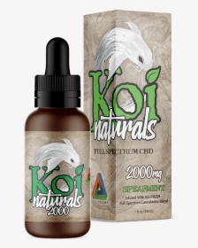 Koi Naturals Combo Spearmint 2000mg Cbd Oil Tincture, HD Png Download, Free Download