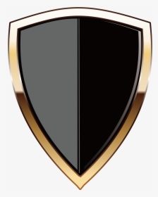 Security Shield Png Download - Black And Gold Shield, Transparent Png, Free Download