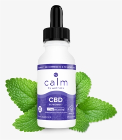 Calm Peppermint Cbd Oil - Calm By Wellness Hemp Cbd Oil Tincture Peppermint, HD Png Download, Free Download