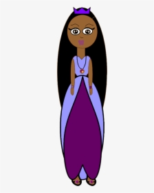 Princess Crown Png Transparent - Black Princess Cartoon Png, Png Download, Free Download