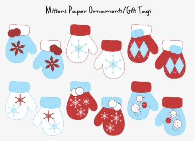 Mitten Clipart Paper - Free Printable Mitten Gift Tags, HD Png Download, Free Download