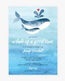 Whale Baby Shower Invitation Template By Littlesizzle, HD Png Download, Free Download