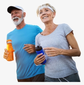 Old Couple Jogging Happy, HD Png Download, Free Download