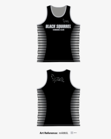Black Squirrel Running Club Track Singlet - Active Tank, HD Png Download, Free Download