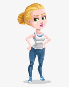 Ines Is A Young - Sports & Fitness Character Cartoon, HD Png Download, Free Download