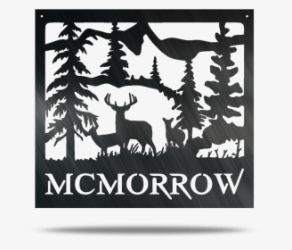 Deer Mountain Metal Wall Art - Metal Mountain Monograms, HD Png Download, Free Download