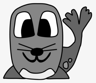 Seal, Big Eyes, Cartoon Animal - Cartoon, HD Png Download, Free Download