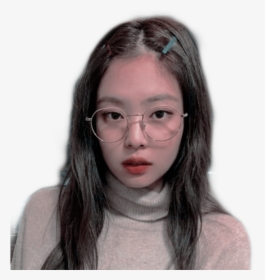 Kpop, Png, And Jennie Image - Jennie With Glasses Icons, Transparent Png, Free Download