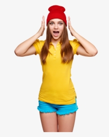Nty Clothing Exchange Model Wearing Bright Yellow Fitted - Girl, HD Png Download, Free Download