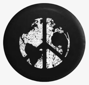 World Peace Sign Global Harmony & Love Jeep Camper - Spare Tire Cover With Peace Sign, HD Png Download, Free Download