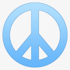 Peace Sign Template - Light Blue Peace Sign, HD Png Download, Free Download