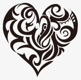 Tribal Heart Print - Tribal Heart Design, HD Png Download, Free Download