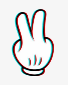 #peacesign #aesthetic #glitch #peace #white #black - Effect Glitch Png, Transparent Png, Free Download