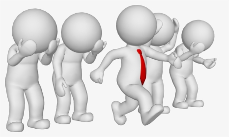 3d Man Png -man With Group - Transparent 3d White Men, Png Download, Free Download