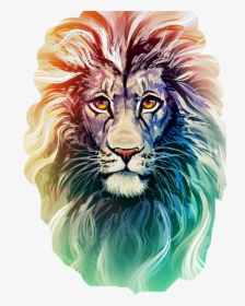 Transparent Lion Head Roar Png - Colour Pencil Art Face, Png Download, Free Download