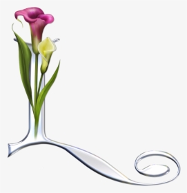 L Letter Flower Design, HD Png Download, Free Download