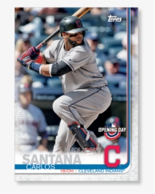 Carlos Santana 2019 Opening Day Baseball Base Poster - Catcher, HD Png Download, Free Download