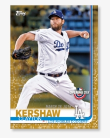 Clayton Kershaw 2019 Opening Day Baseball Base Poster - 2019 Topps Baseball Cards, HD Png Download, Free Download