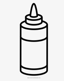 Glue Bottle Coloring Page - Base De Données Logo, HD Png Download, Free Download