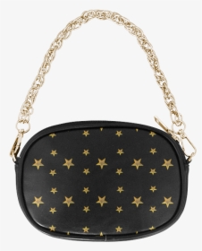 Twinkle Twinkle Little Star Gold Stars On Black Chain - Gold Star Black Purse, HD Png Download, Free Download