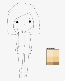 Kawaii Girl To Color, HD Png Download, Free Download