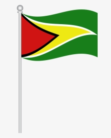 Flag Of Guyana, Flag, Guyana, World, Nation - Guyana Flag On Pole, HD Png Download, Free Download