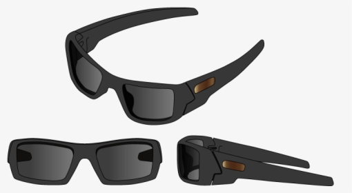 Wraparound Glasses From 3 Angles - Wrap Around 2000's Sunglasses, HD Png Download, Free Download