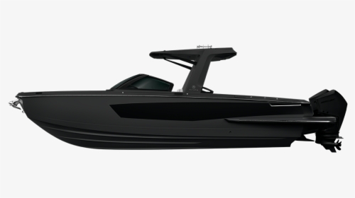 Gray With Black Accent - Black Openbow Boat, HD Png Download, Free Download