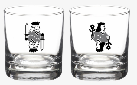 King And Queen Rocks Glasses- Set Of - Heavy Base Whiskey Glass, HD Png Download, Free Download