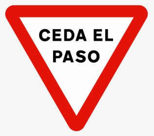 Spain Traffic Signal R1 - Yield Sign Clipart, HD Png Download, Free Download