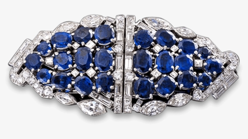Art Deco Sapphire Double Clip Brooch, - Engagement Ring, HD Png Download, Free Download